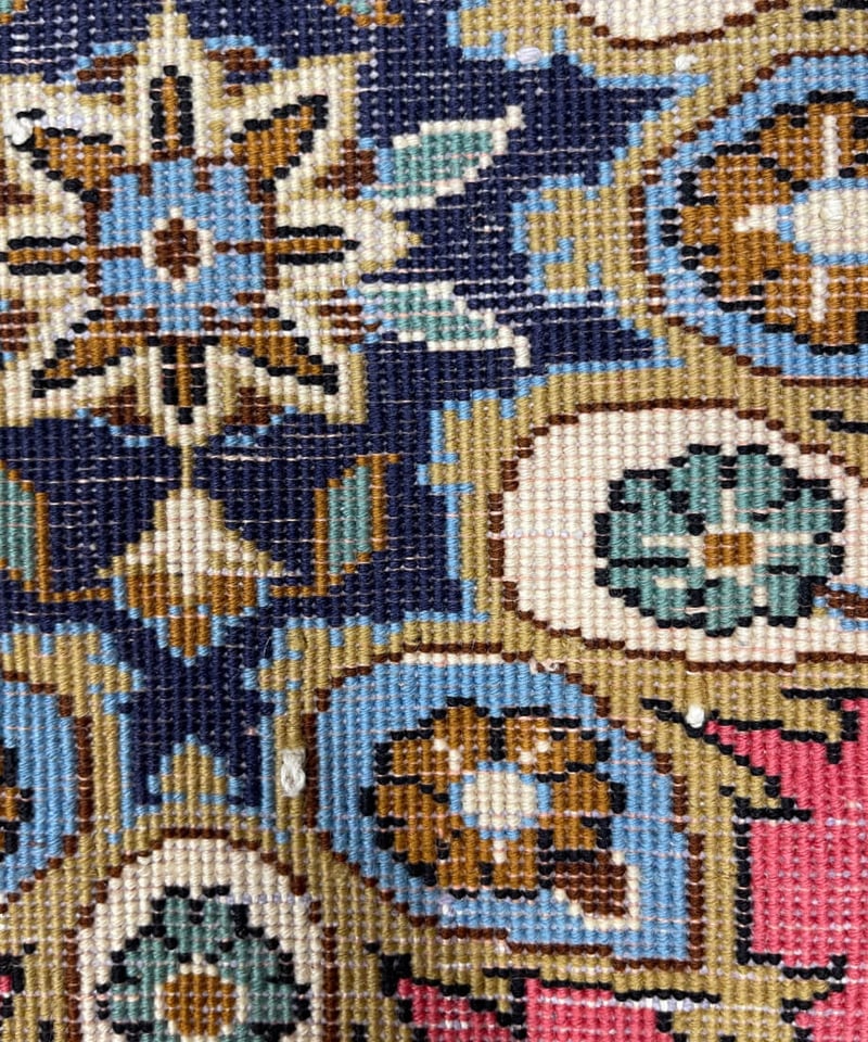 32x78cmWel come 手織り絨毯 ペルシャ絨毯 手織り クムウール 268086 63cmx80cm | piece of rug.