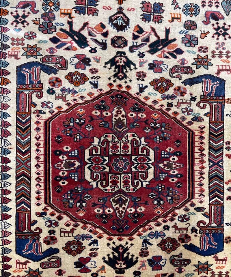 美品　ジャーナルスタンダードファニチャー　トライバルラグ 175x95 手織り 美品 ジャーナルスタンダードファニチャー トライバルラグ 175x95