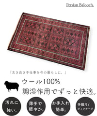トライバルラグ バルーチ 手織り 273813 108cmx181cm
