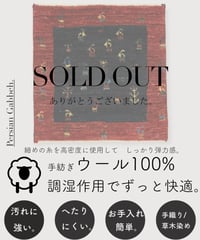 本物志向のイラン産  高密度  ペルシャギャッベ 手織り 266349 40cmx40cm