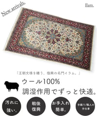 ペルシャ絨毯 手織り イラム  289306 135cmx224cm