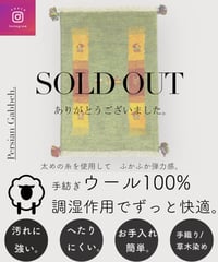 【出展中】本物志向のイラン産  ペルシャギャッベ 手織り 265295 40cmx60cm