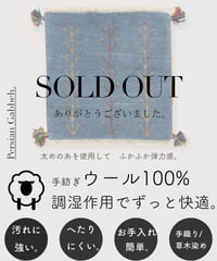 【出展中】本物志向のイラン産  ペルシャギャッベ 手織り 265201 40cmx40cm
