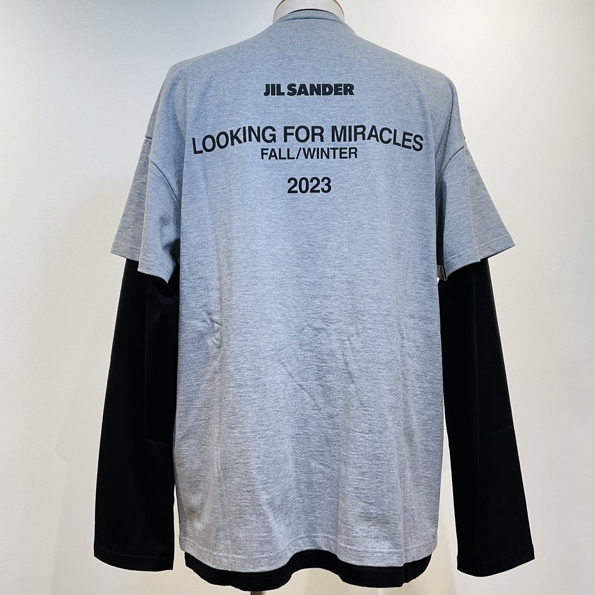 JILSANDER クルーネック長袖ダブルレイヤーTシャツ メンズ | due