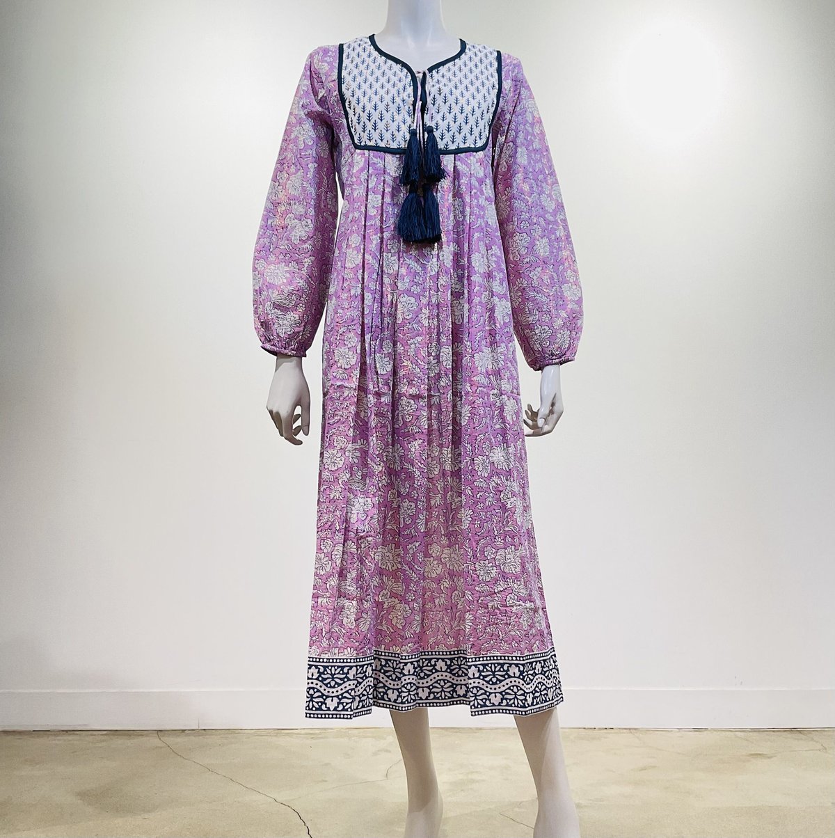 SZブロックプリントKITY DRESS PADRA フラワープリントワンピース 渋 