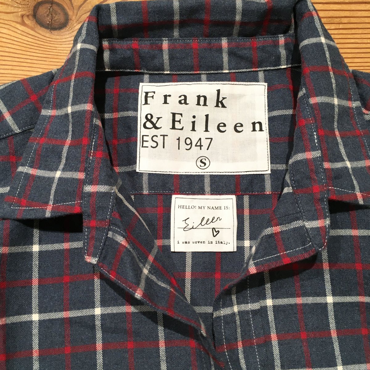 【未使用】Frank\u0026Eileen EILEEN スキッパーチェックシャツ