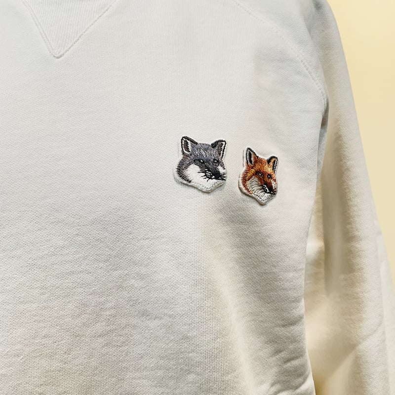 MAISONKITSUNE ダブルフォックスヘッドパッチクラシック MAISONKITSUNE ダブルフォックスヘッドパッチクラシック