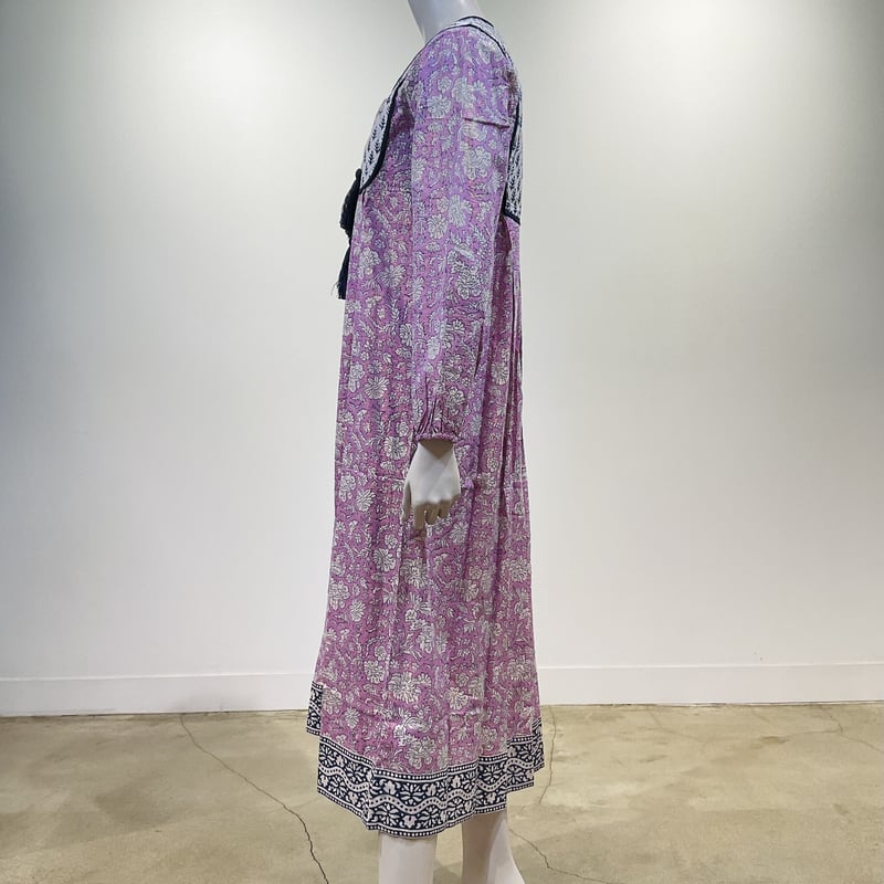 SZ Blockprints kitty Nila Violet&Indigo Print D 