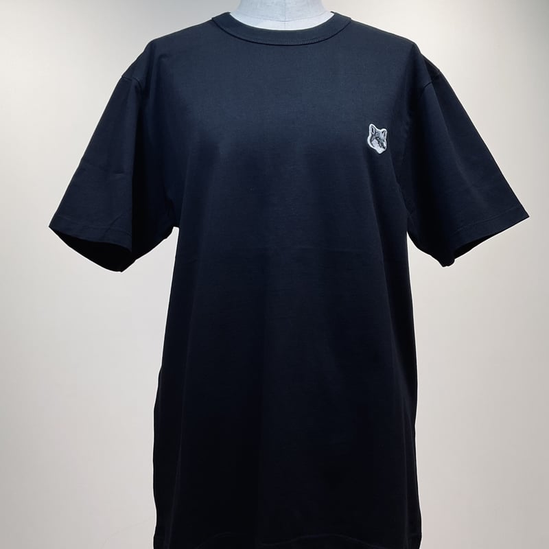 MAISON KITSUNE グレーフォックスヘッドパッチクラシックTシャツ MAISON KITSUNE グレーフォックスヘッドパッチクラシックTシャツ
