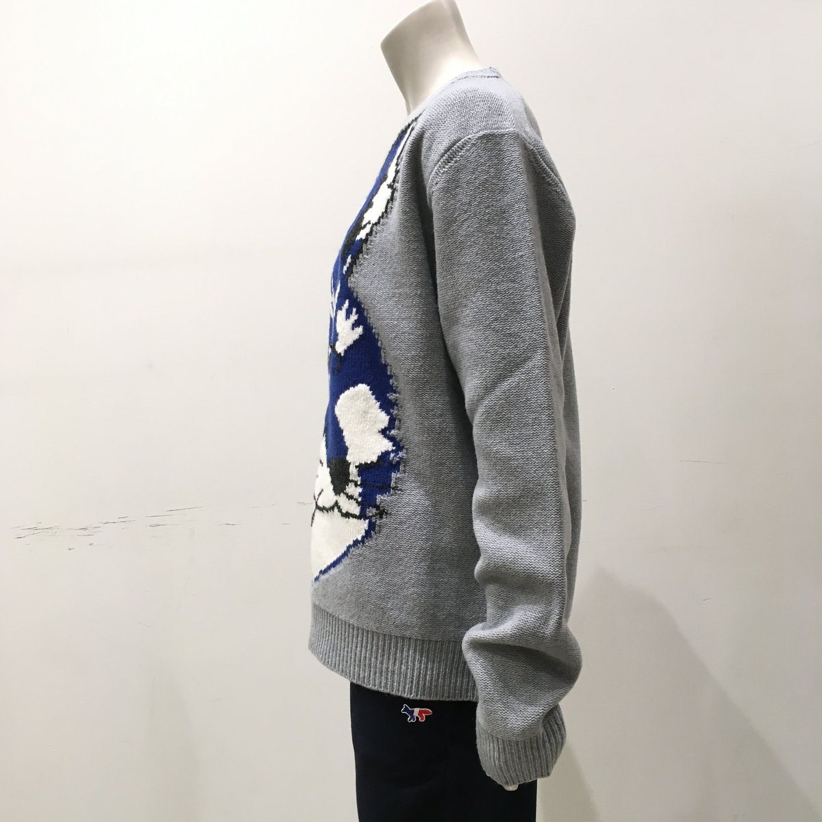 MAISON KITSUNE メゾンキツネ BIG FOX HEAD JACQUARD PUL...