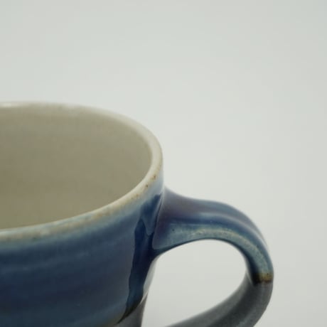 コーヒー碗・皿　下鉄呉須　（02）