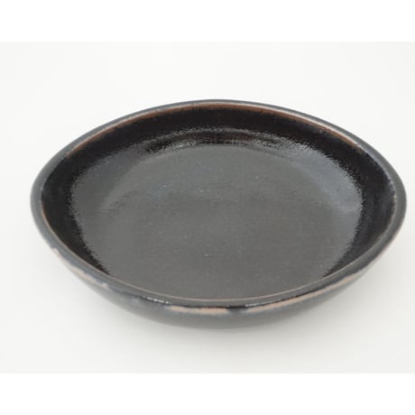 ロクロ楕円深皿（7寸／約26cm×18cm） 黒　（03）