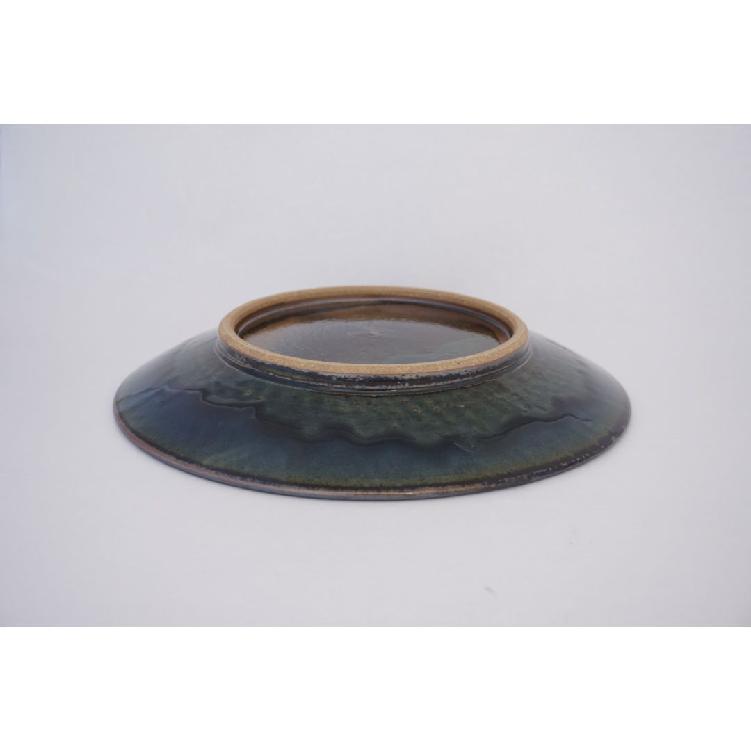 縁鉄砂呉須釉皿（尺／約30㎝）呉須・縁鉄 （08） | 出西窯 on-line STORE