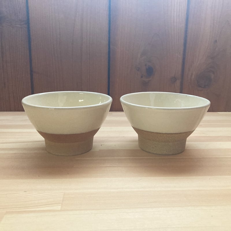 ご飯茶碗（大 口径約12.5cm・高さ約7.3cm）白・下焼き締め （09