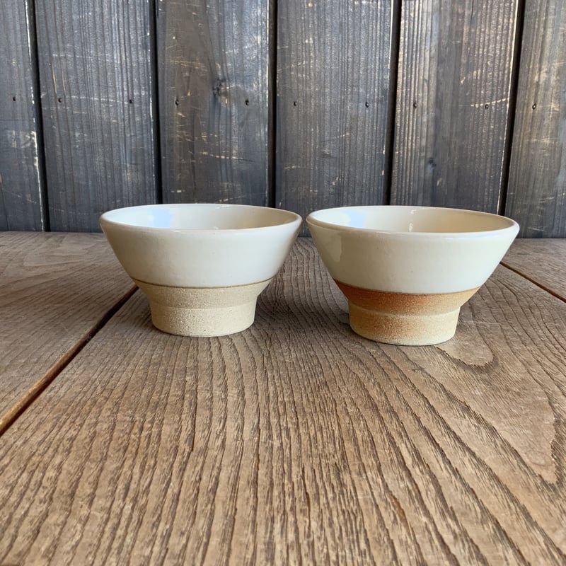 ご飯茶碗（大 口径約12.5cm・高さ約7.3cm）白・下焼き締め （09