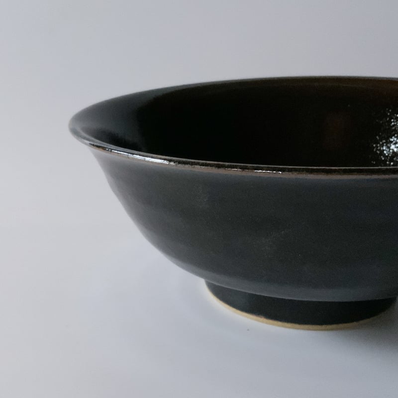 丼鉢（7寸／約21㎝）内外黒 （08） | 出西窯 on-line STORE