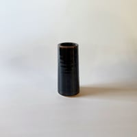 切立筒花入　黒（高さ 5寸／約15.5cm）　（08）
