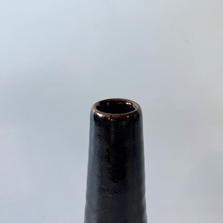 下面取筒花入（小　高さ約18cm）黒（08）