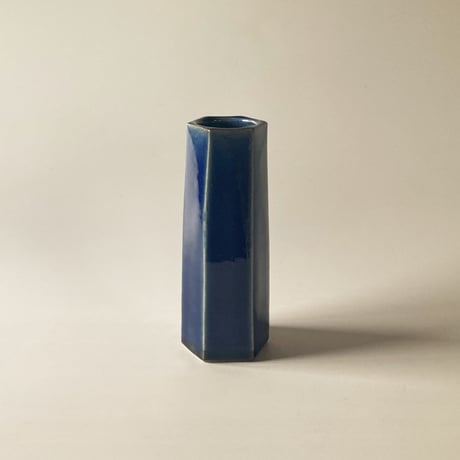 面取筒花入（小　高さ約18cm）呉須＜限定＞（08）