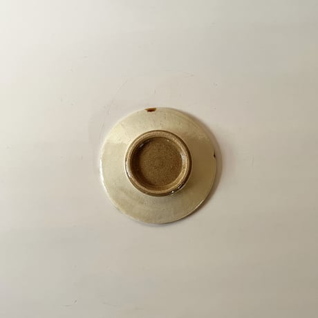 平皿（3.5寸／約10.5㎝）三彩点打　（03）