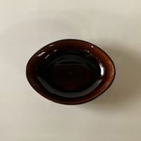 ロクロ楕円深皿（6寸／約22cm×15.5cm）  飴　（03）