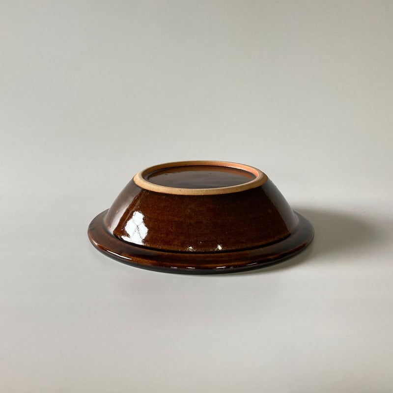 縁付深皿（6寸／約18㎝）飴 （10） | 出西窯 on-line STORE