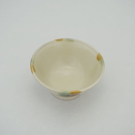 ご飯茶碗（大　口径約12.5cm・高さ約6.5cm）三彩　（08）