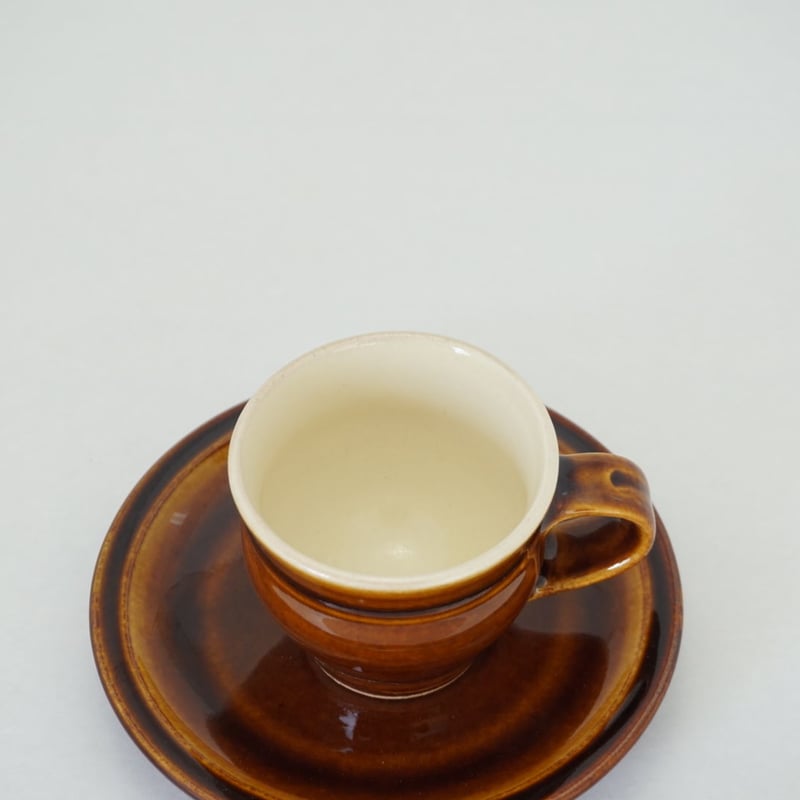 コーヒー碗・皿 飴 （01） | 出西窯 on-line STORE