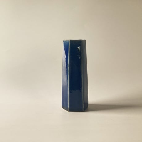 面取筒花入（小　高さ約18cm）呉須＜限定3＞（08）