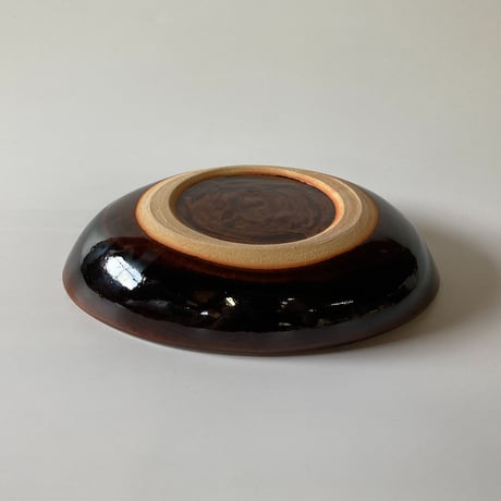 ロクロ楕円深皿（7寸／約26cm×18cm） 飴　（03）