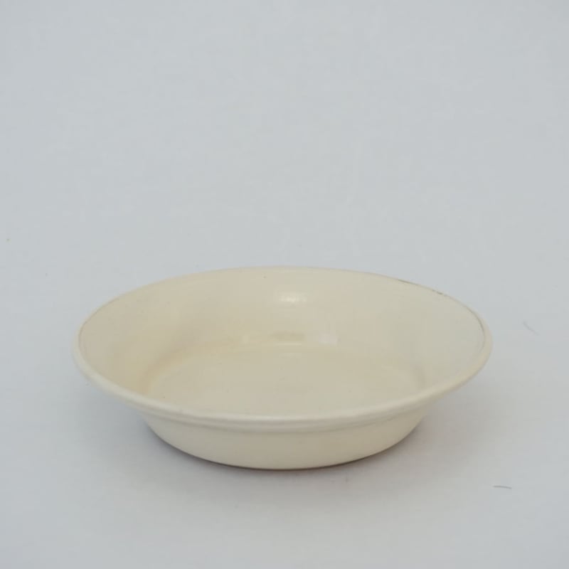 縁付平皿（5寸／約15㎝）白 （08） | 出西窯 on-line STORE
