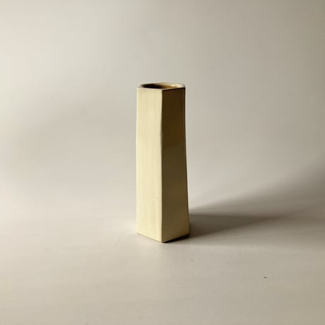 面取筒花入（小　高さ約18cm）白＜限定3個＞（08）