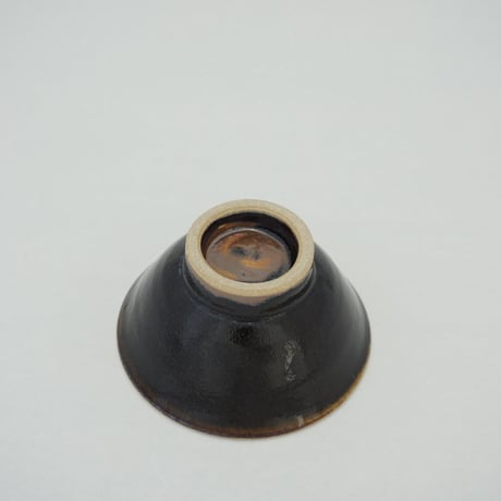 ご飯茶碗（大　口径約12.5cm・高さ約6.5cm）黒　（08）