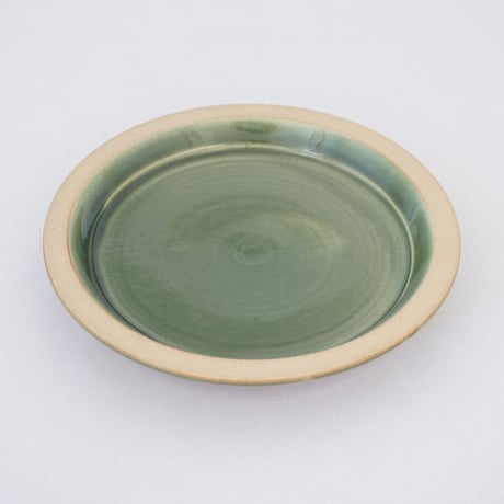 パン皿（7寸／約21cm）緑　（07）