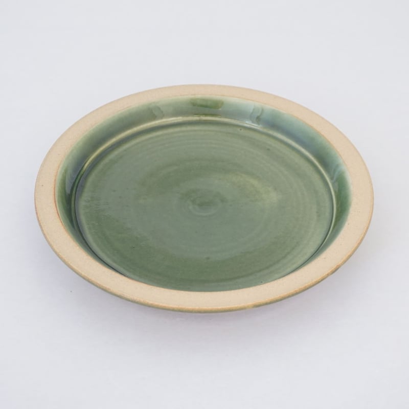 パン皿（7寸／約21cm）緑 （07） | 出西窯 on-line STORE