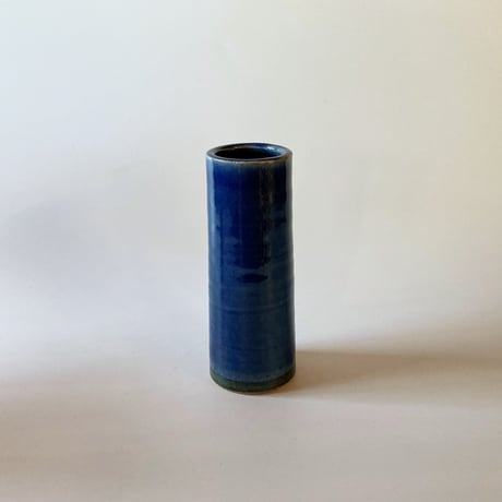 切立筒花入　呉須（高さ 6寸／約18cm）　（08）
