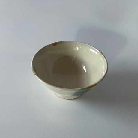 ご飯茶碗（小　口径約11.5cm・高さ約6cm）三彩　（08）