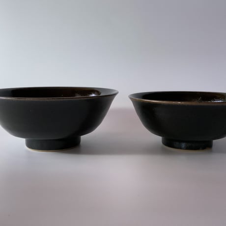 丼鉢（6寸／約18～19㎝）内外黒　（08）