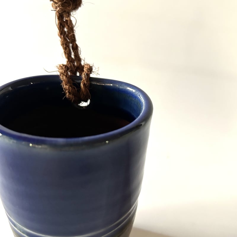 陶芸　手作り陶器　ツル文花入れ 陶芸 手作り陶器 ツル文花入れ