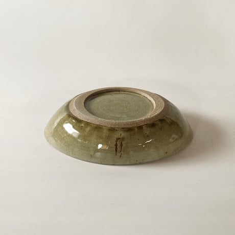 ロクロ楕円深皿（6寸／約22cm×15.5cm）  灰　（03）