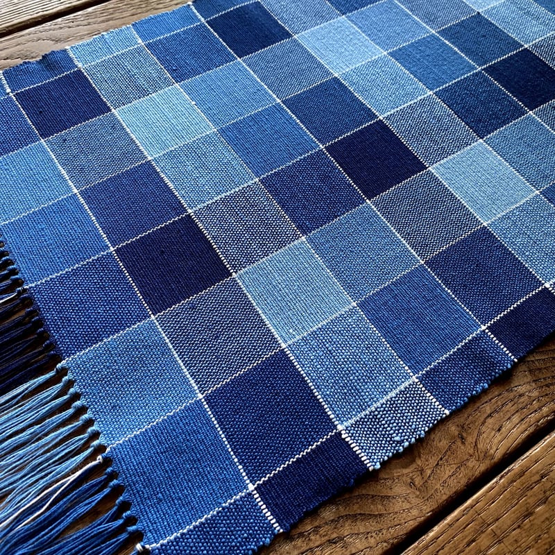 藍染 平織 テーブルセンター(約32cm×45cm) （i-3） | 出西窯 on-line