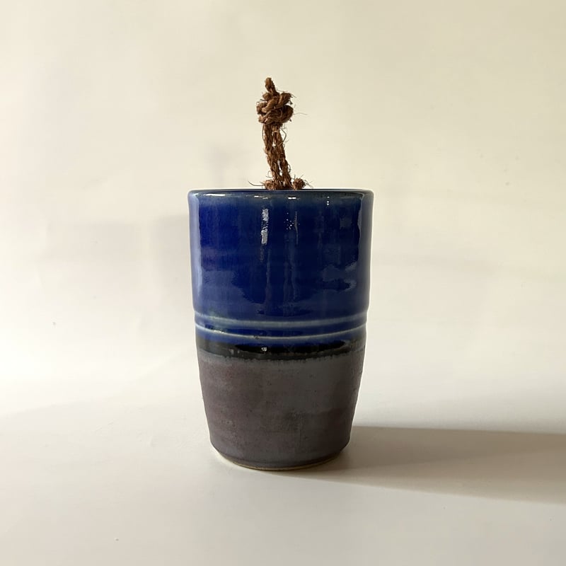 掛け花入れ 呉須・下鉄 （08） | 出西窯 on-line STORE