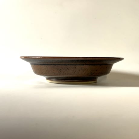 イタリー皿（7寸／約21㎝）黒　（02）