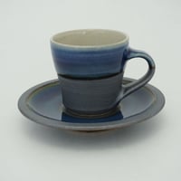 コーヒー碗・皿　下鉄呉須　（02）
