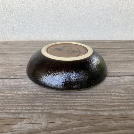 深皿（7寸／約21㎝）黒　（02）
