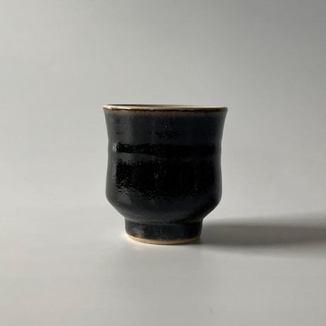 湯呑（大） 黒／胴紐　（01）