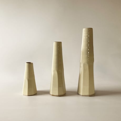 下面取筒花入（小　高さ約18cm）白（08）