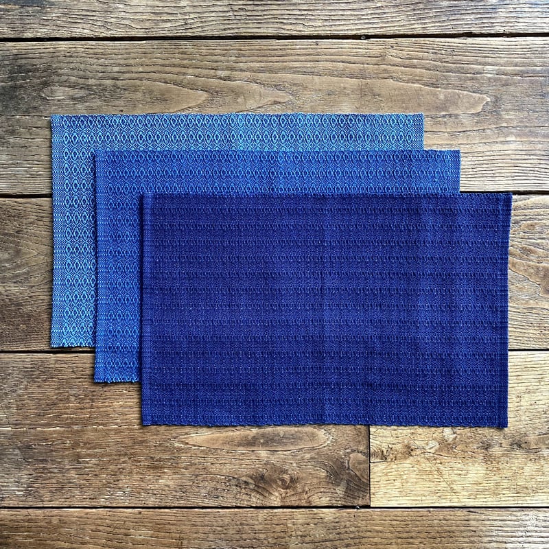 藍染 花風通織 ランチョンマット 紺 （a-4-4） | 出西窯 on-line