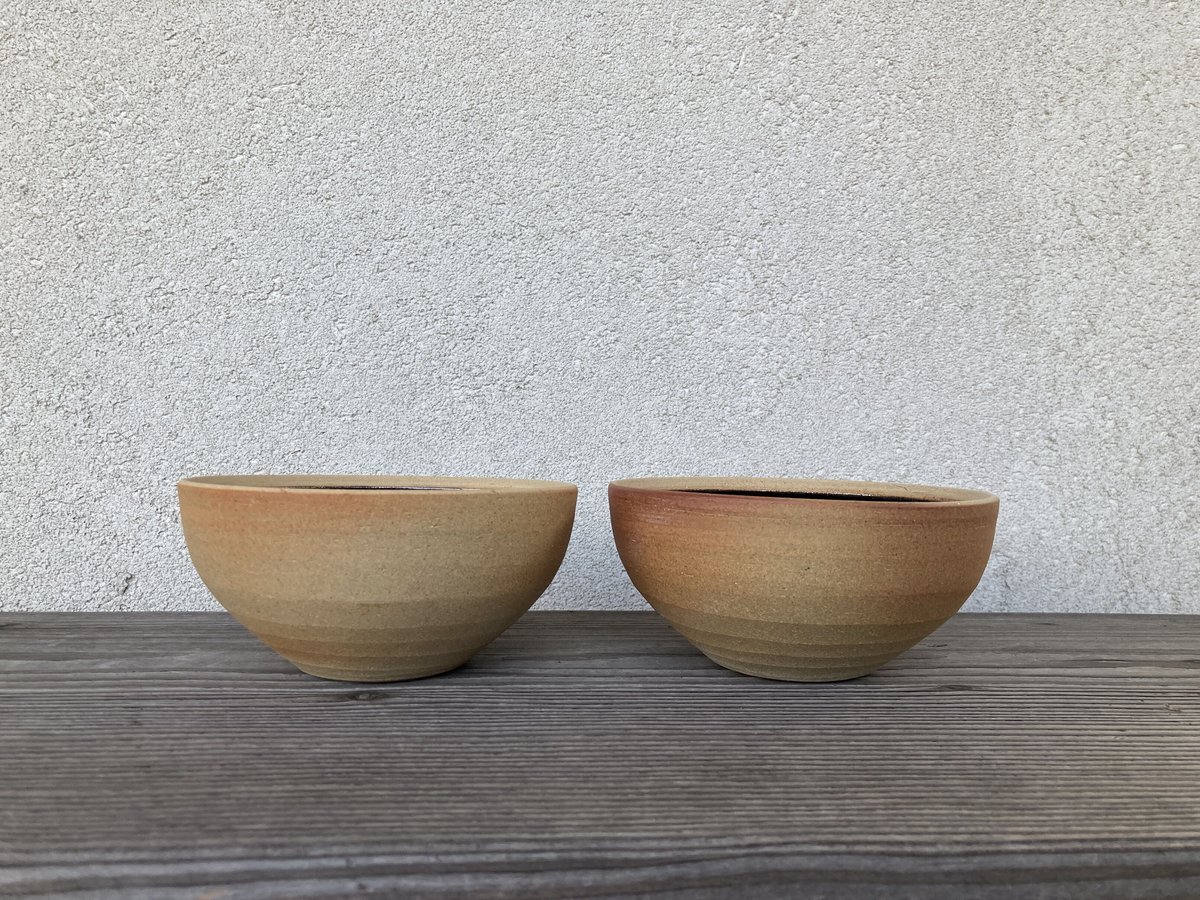 ボウル（5寸／約15㎝）黒・外焼締め （05） | 出西窯 on-line STORE