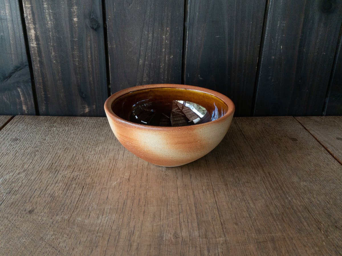 人気作家　焼締め　ボウル　約22.5cm fit=scale-down,w=1200